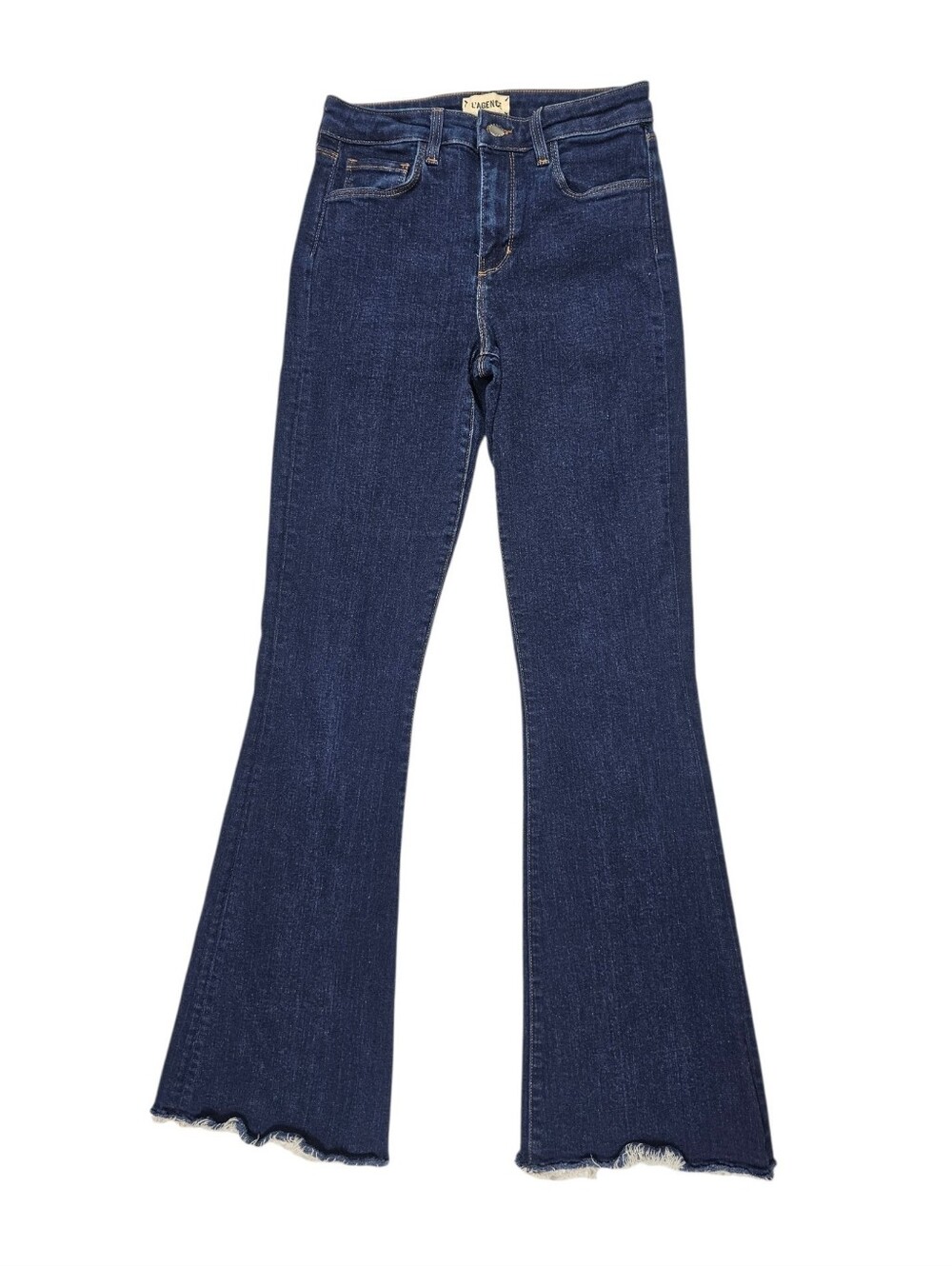 L’agence High Rise Raw Hem Flare Denim Jeans Women’s Size 26